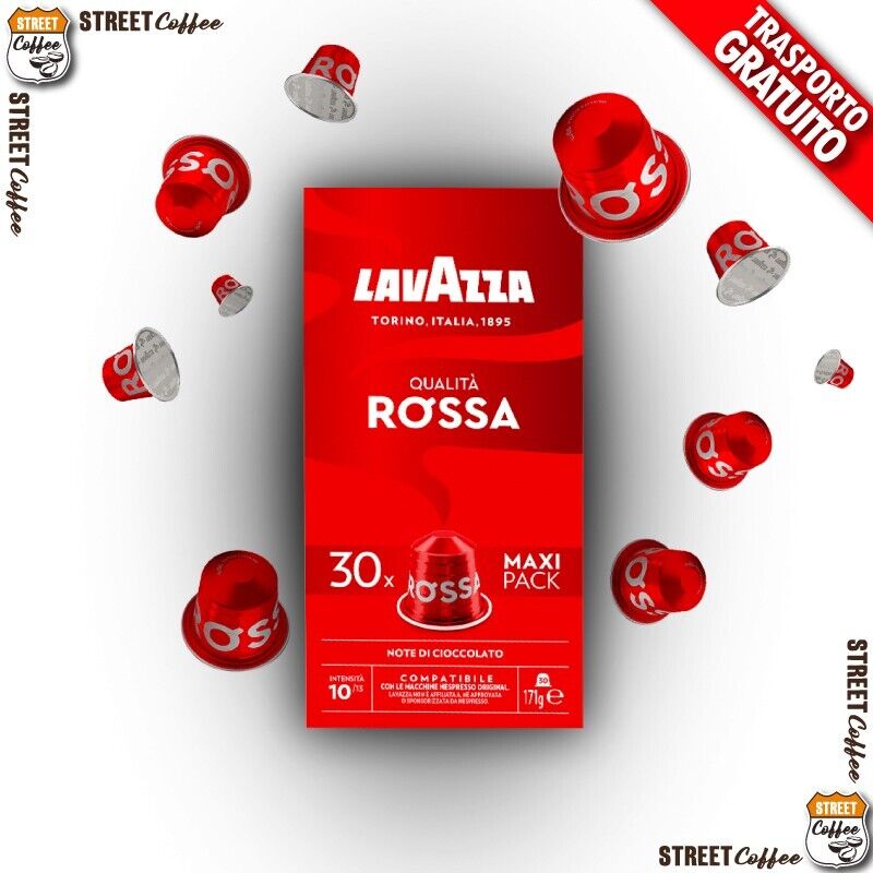 90 non 100 Cialde Capsule Caffè Lavazza Nespresso Alluminio Qualità Rossa