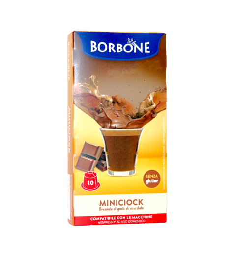 CIOCCOLATA CAFFÈ BORBONE MINICIOK - 10 CAPSULE COMPATIBILI NESPRESSO da 7g