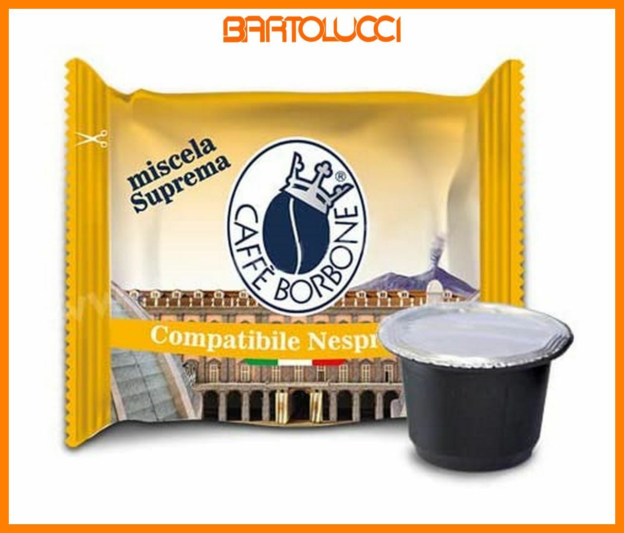 Caffè Borbone 50 Respresso, Compatibili Nespresso, Miscela Suprema - 250 gr