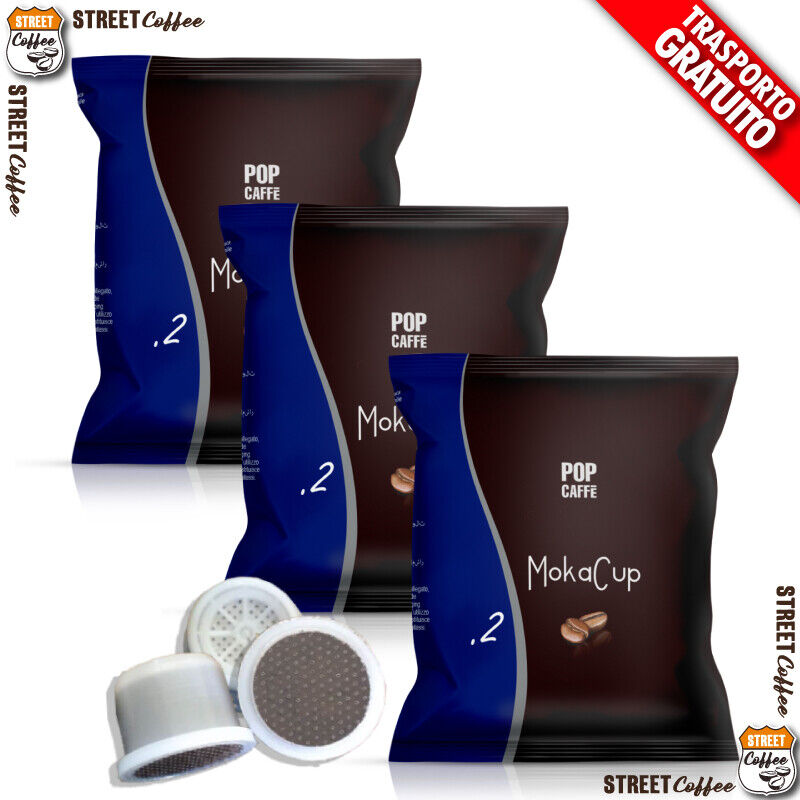 100 CAPSULE CIALDE CAFFE POP Caffè 2 CREMOSO MOKACUP COMPATIBILI DOMO TERMOZETA*