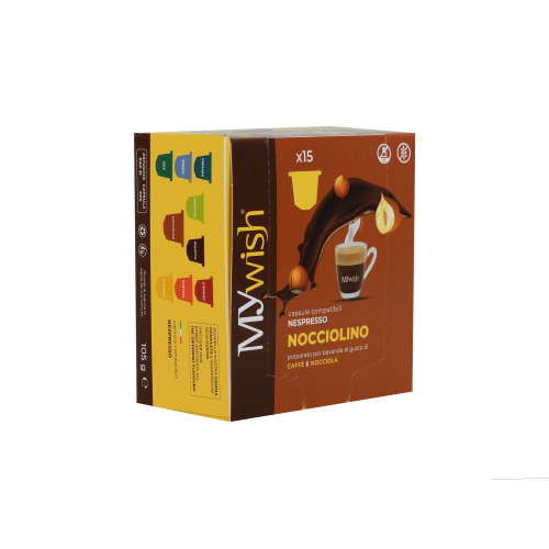 30 CAPSULE DI CAFFÈ AL NOCCIOLINO MY WISH COMPATIBILE CON NESPRESSO