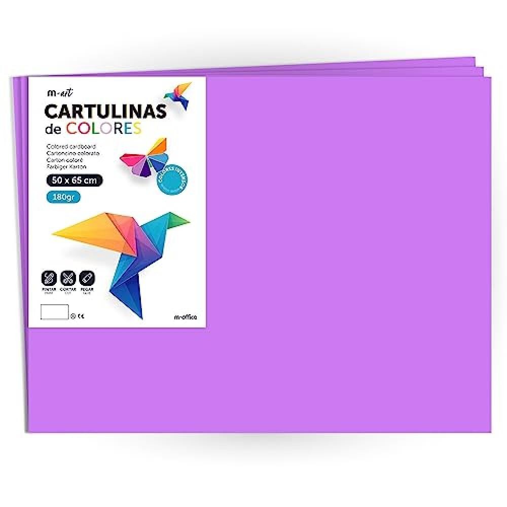 (TG. 250 hojas) Cartulina de Colores, Cartulina Grande 50x65 cm de Colores Claro