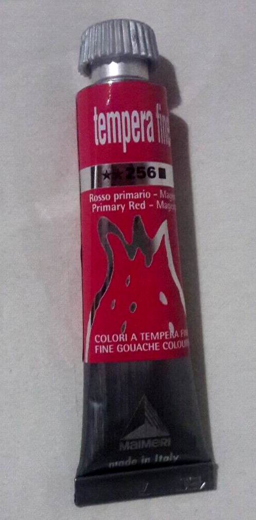 MAIMERI TEMPERA FINE TUBETTO DA 20 ML COLORE ROSSO PRIMARIO MAGENTA NUMERO 256