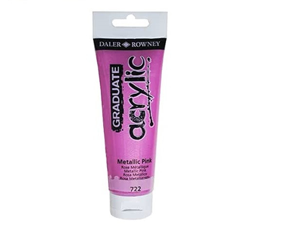 DALER ROWNEY - COLORE ACRILICO FINE GRADUATE METALLIC PINK 120 ML