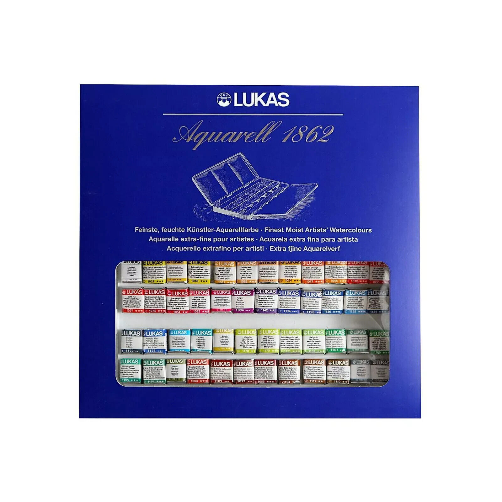 LUKAS ACQUARELLI 1862 48 MEZZI GODETS SET