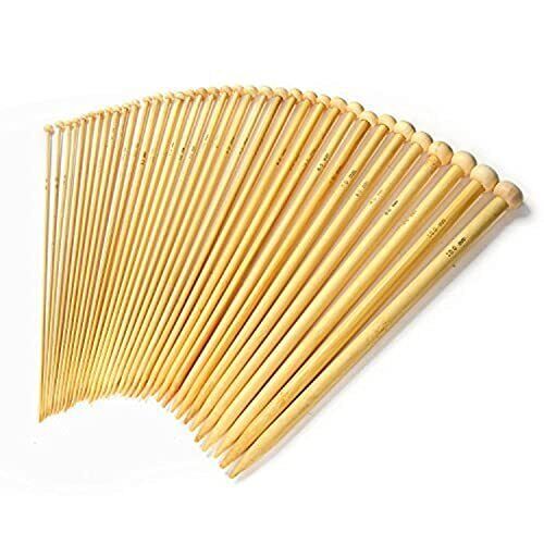 LIHAO 18 Pacchetti di Bamboo Knitting Needles, Maglia Uncinetto Set con (h0g)