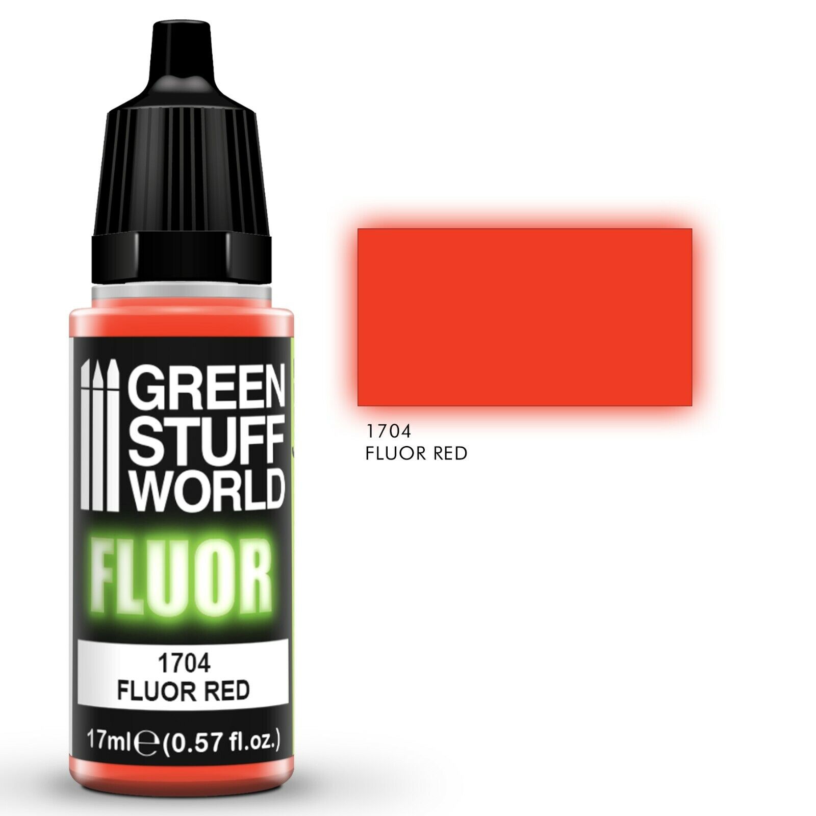 Pittura FLUOR ROSSO - Aerografo Pennello Acrilico Vernice Intenso e Luminoso