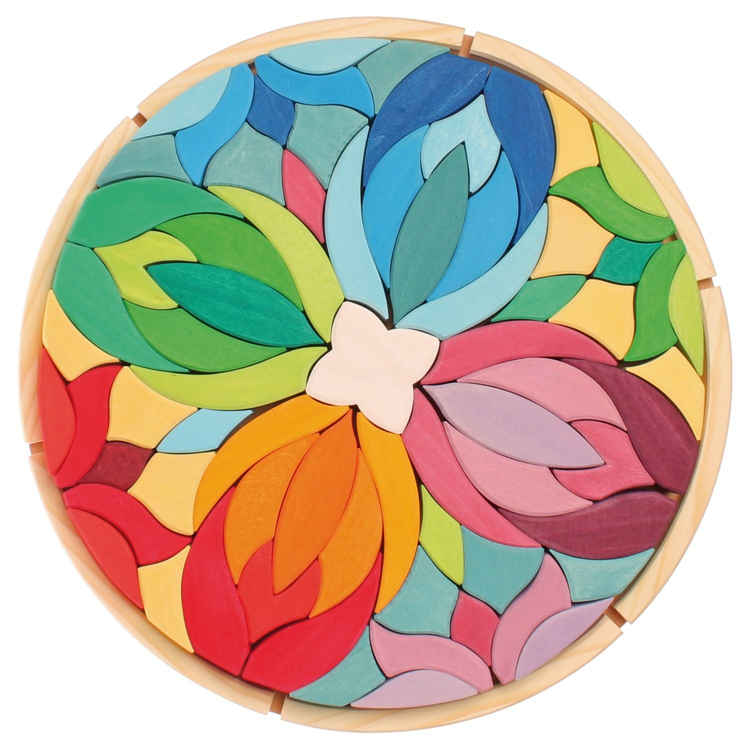 Grimm's 72-delige Grote Gekleurde Houten Mandala 43065