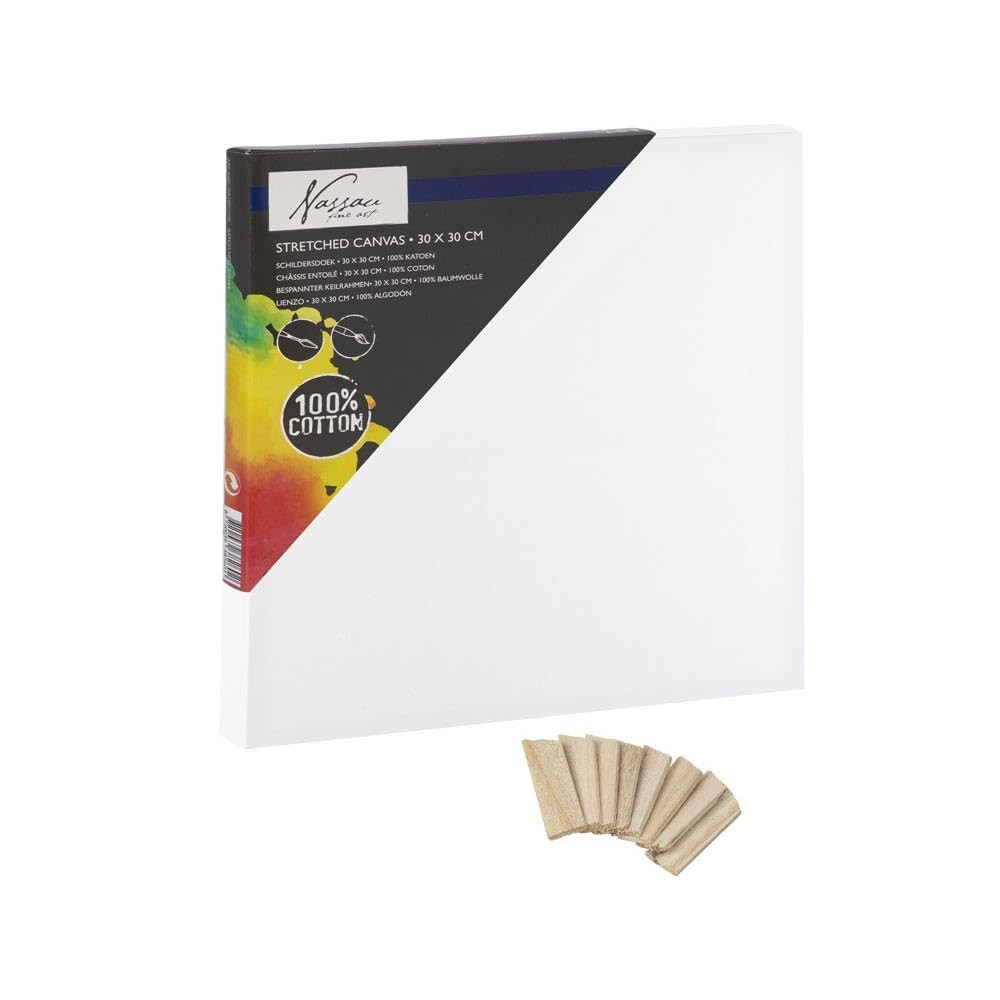 Art Sensations Nassau Fine Art AR1001/GE - Tela 30 x 30 cm, colore: Bianco