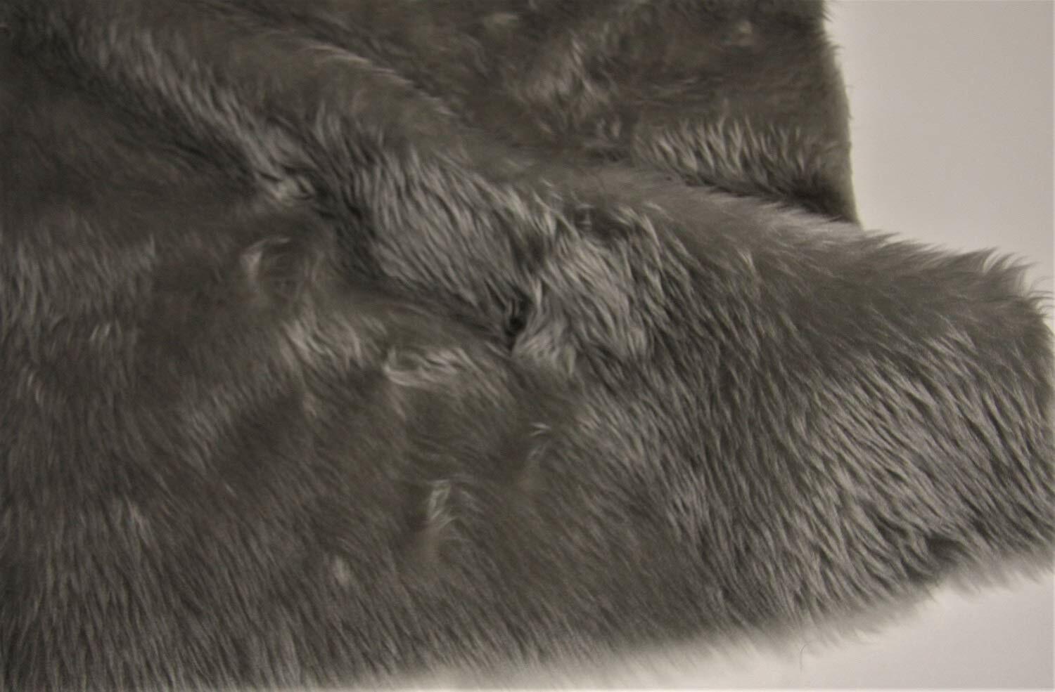 CRS Fur Fabrics Tinta unita divertimento finta pelliccia tessuto materiale argen