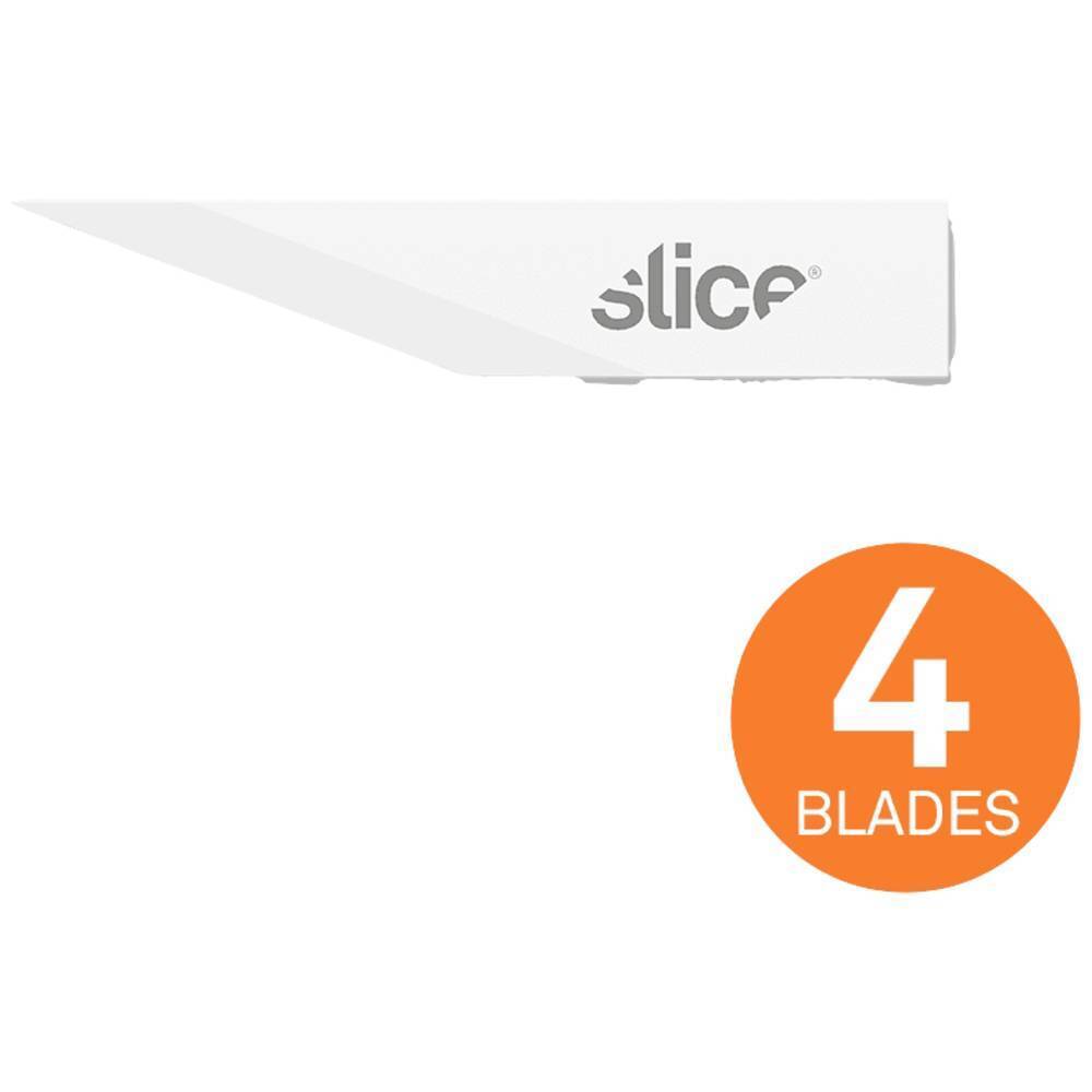 Slice 10519 Lame di ricambio in ceramica, tagliente dritto, appuntite 4 pz.