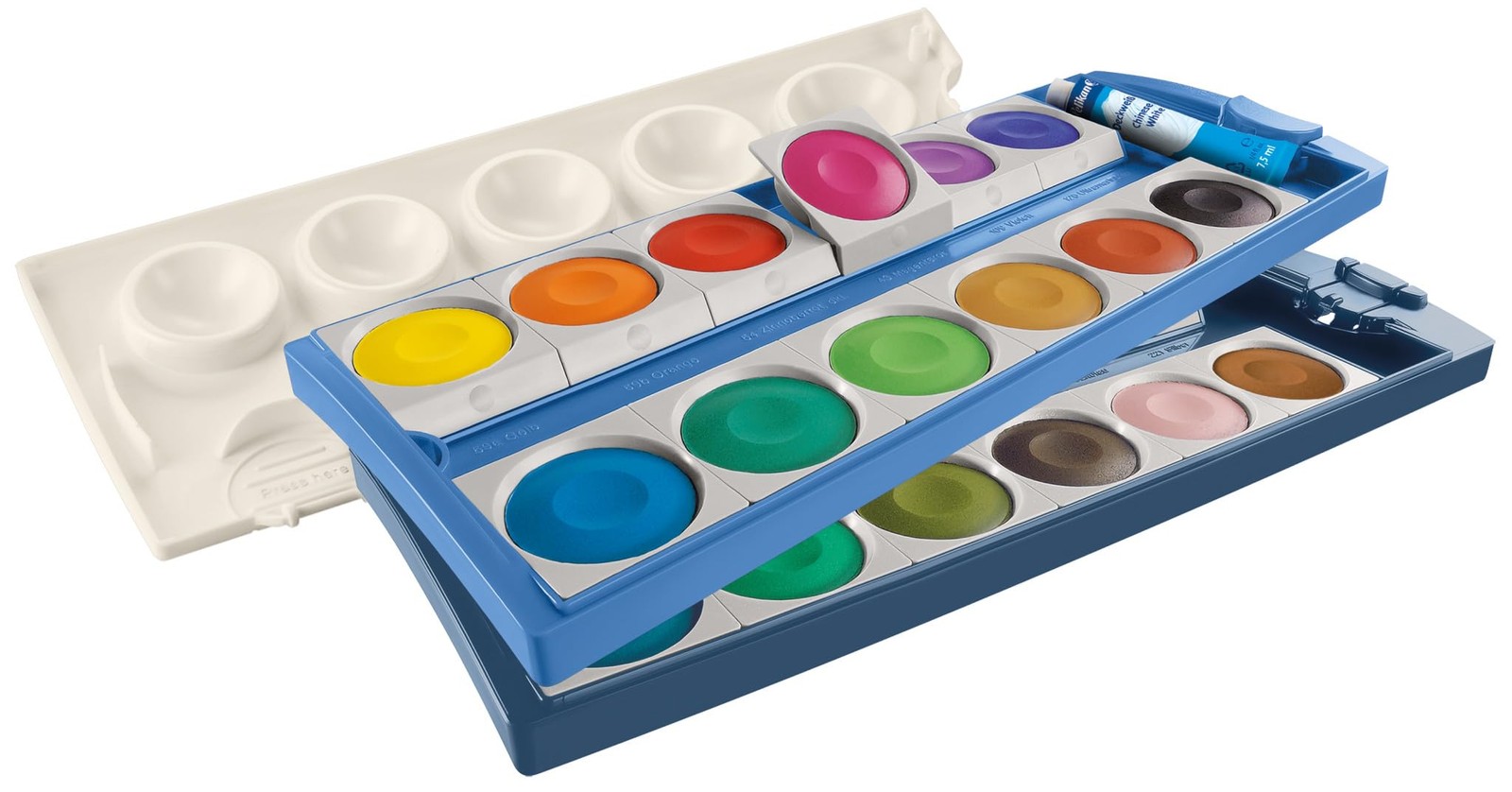 Pelikan K24 eco 701303 Paint Box with 24 Colours Including Opaque White Recycled