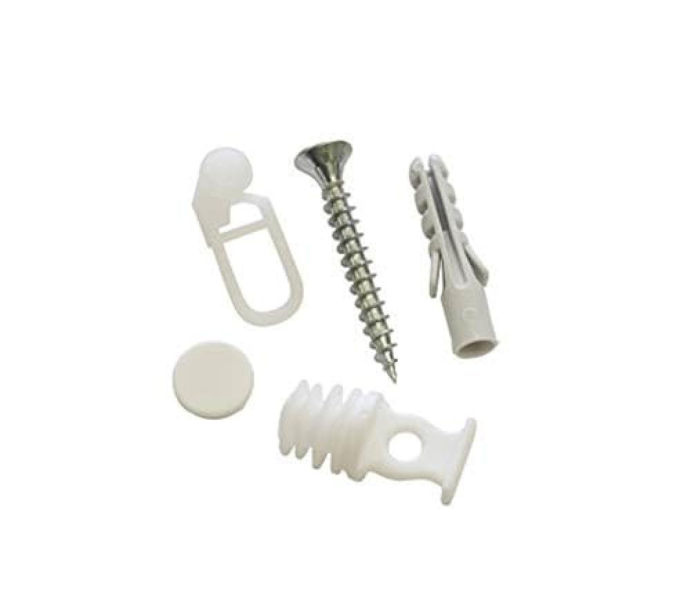 (TG. 0.1) Gardinia Kit d'accessori per rotaie da Tende, Bianco, 0.1 - NUOVO