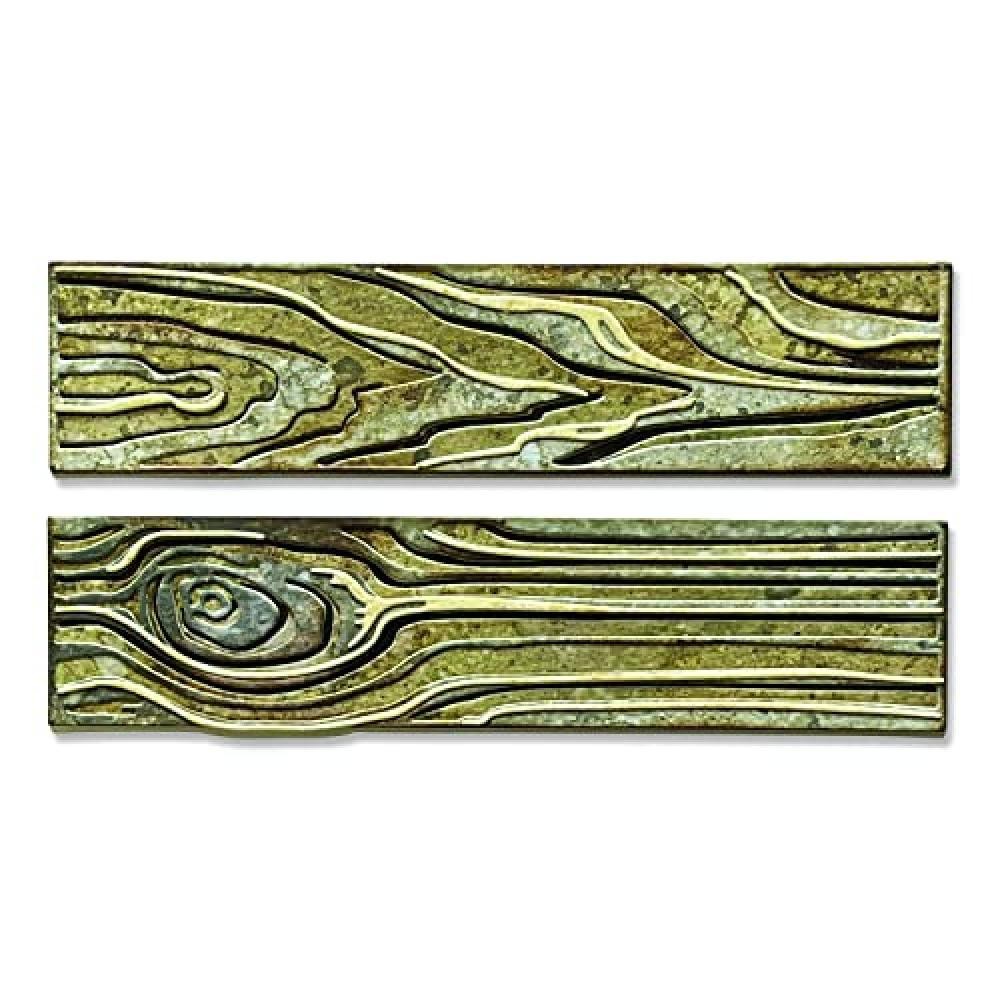 (TG. Taglia unica) Sizzix Thinlits Die Set 7PK Woodgrain Colorize di Tim Holtz,