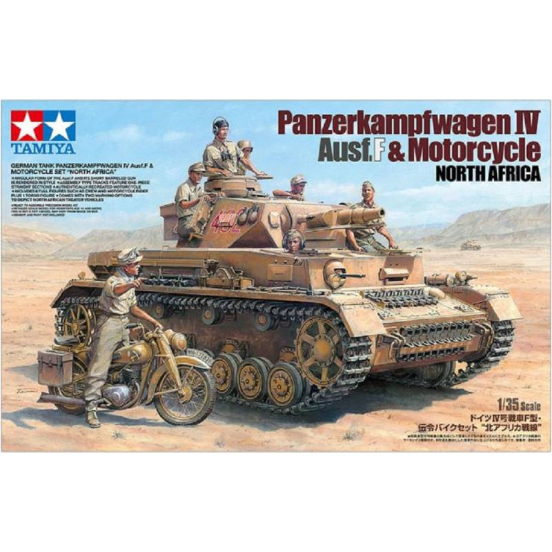 Modellino Char Panzerkampfwagen IV Ausf F. & North Africa TAMIYA 2520