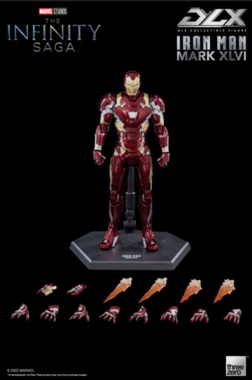 MARVEL The Infinity Saga Iron Man Mark XLVI 46 1/12 DLX Action Figure ThreeZero