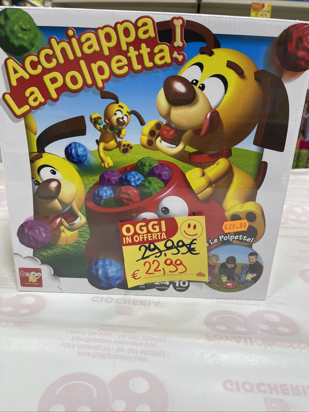 ACCHIAPPA LA POLPETTA GIOCO DI SOCIETA' PER BAMBINI 3+ POLPETTE ROCCO GIOCATTOLI