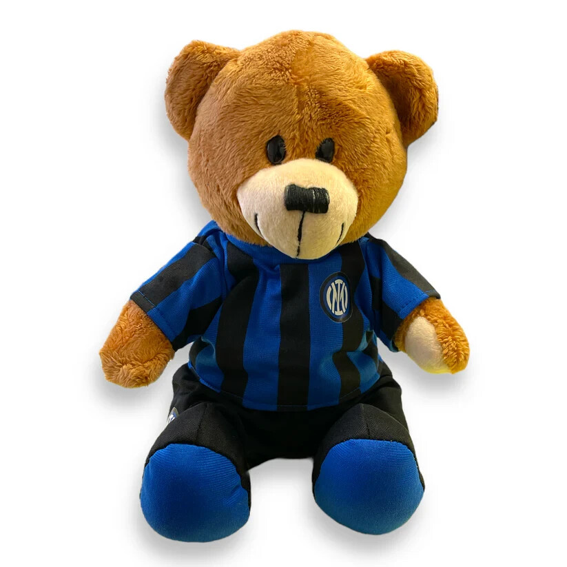 Inter Orsetto Ufficiale Peluche Originale Calcio Nero Blu 24 Cm Pupazzo Teddy
