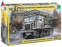 ZVEZDA 1/35 STZ-5 SOVIET ARTILLERY TRACTOR WITH BM-13  KATYUSHA