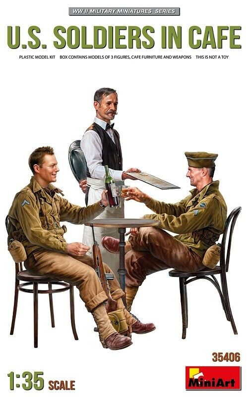 MINIART US SOLDIER IN CAFE' 1:35 cod.35406