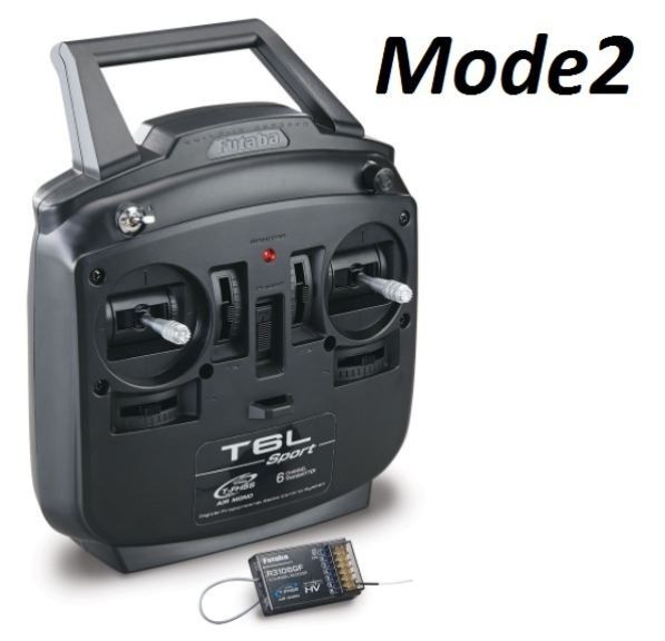 Futaba - RADIO T6L 6ch SPORT     MODE 2 2,4Ghz T-FHSS CON RX R3106GF