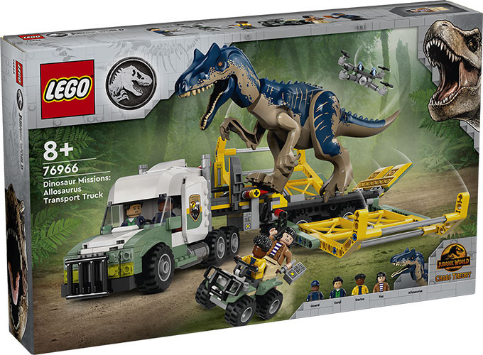 LEGO 76966 Jurassic World: Camion di Trasporto dell''Allosauro