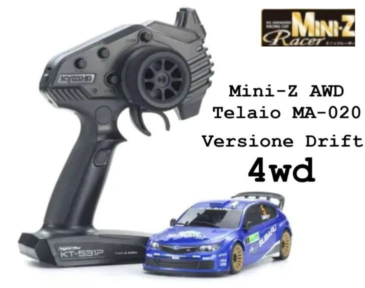 Kyosho - Subaru Impreza WRC 2008 Telaio MA-020 AWD drift Mini-Z 1/28
