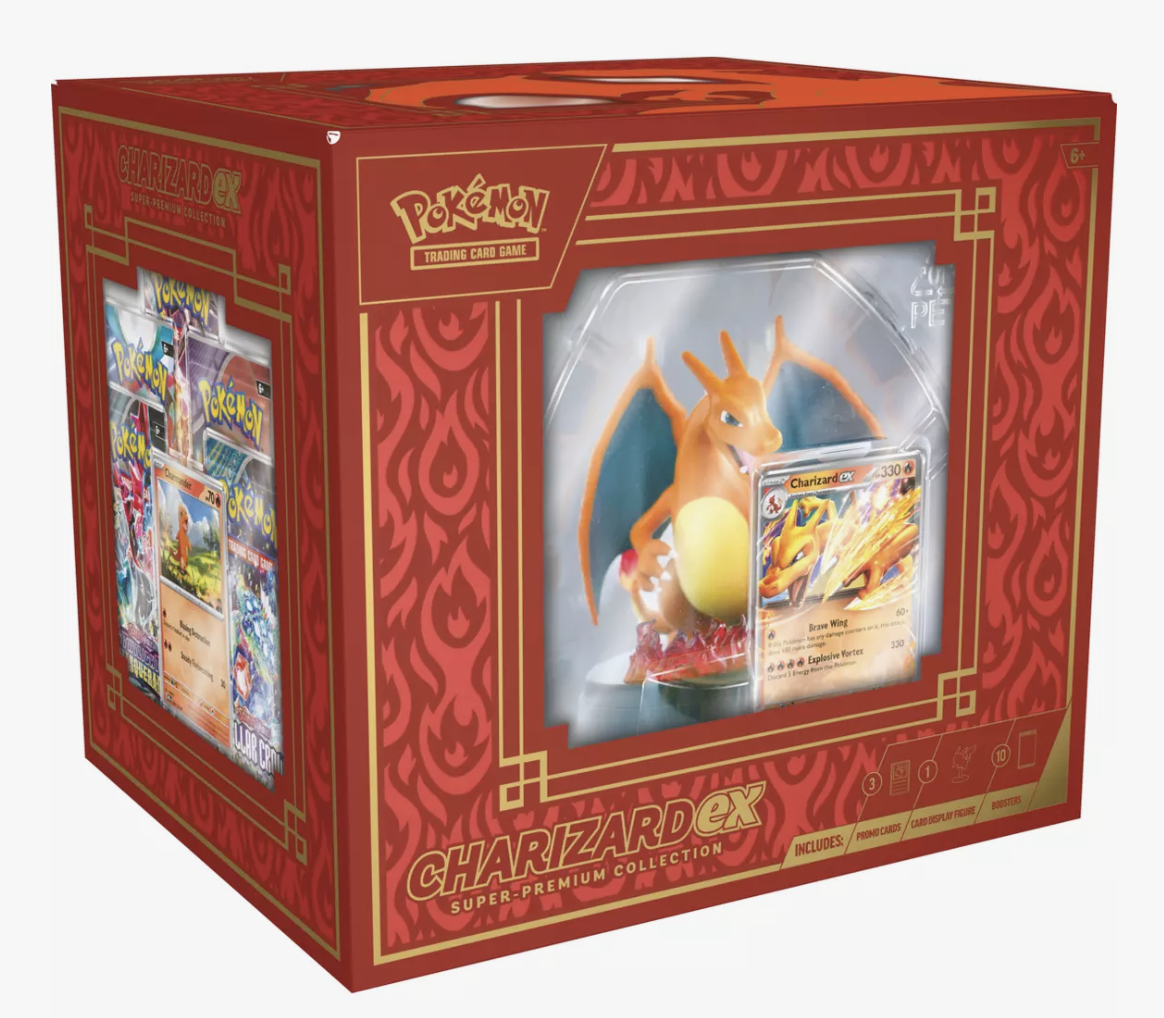Pokemon Figurina Gioco: Charizard Ex Super Premium Collezione Nuovo con Scatola