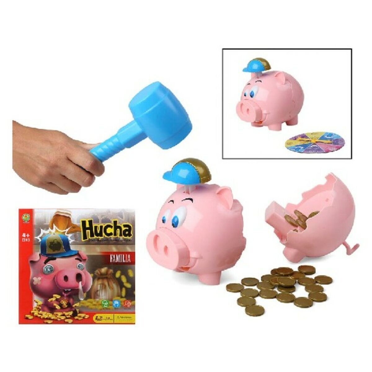 Gioco Educativo Piggy bank Spagnolo Rosa [27 x 27 cm]