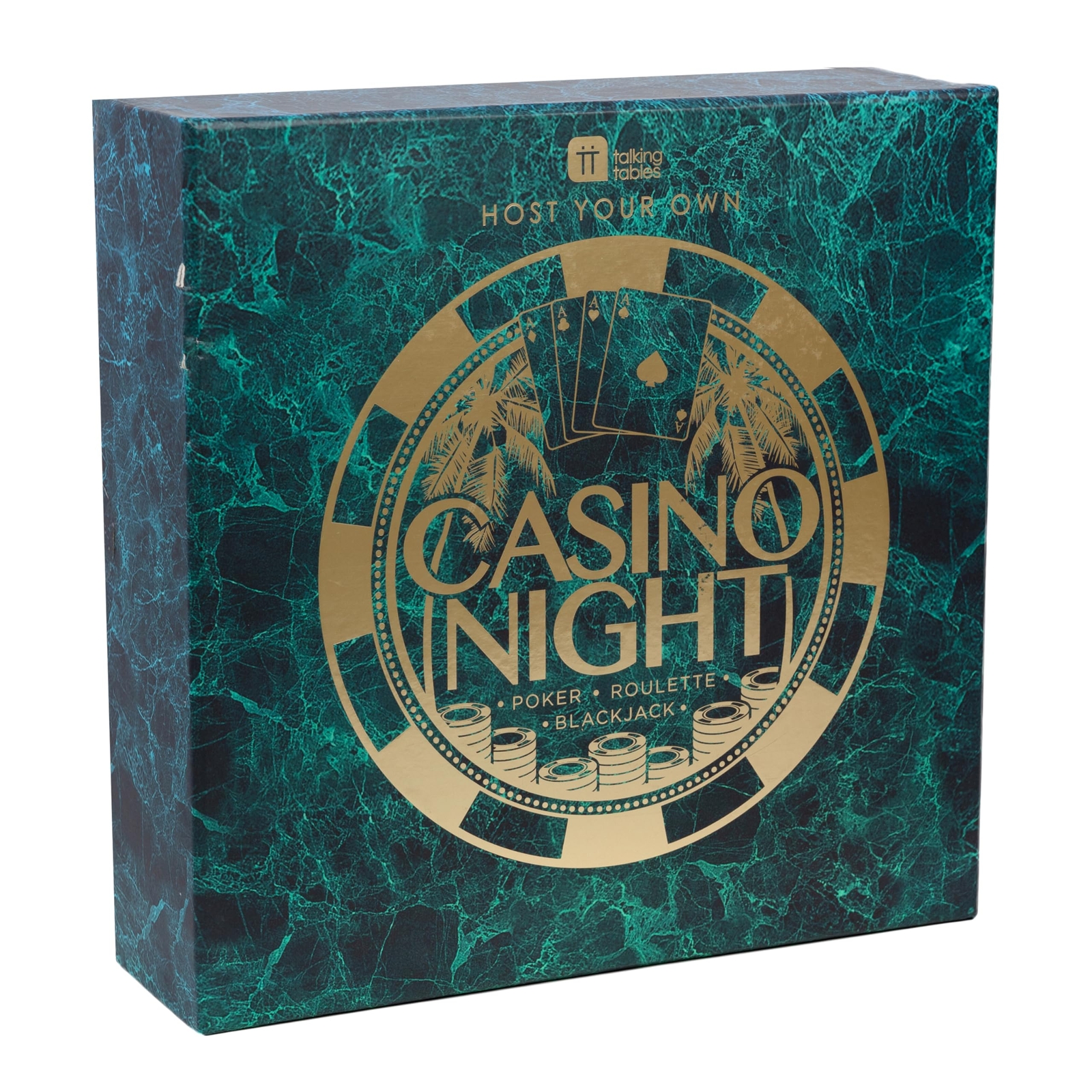 Talking Tables Kit Giochi da Tavolo Adulti Casinò Night | Include Poker Set, Bla