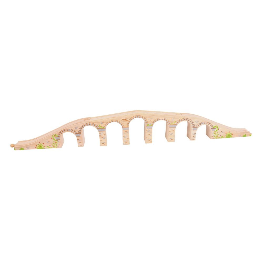 Bigjigs Rail Ribblehead Viaduct Wooden Train Bridge - 7 Arch Bridge, Bigjigs Tra