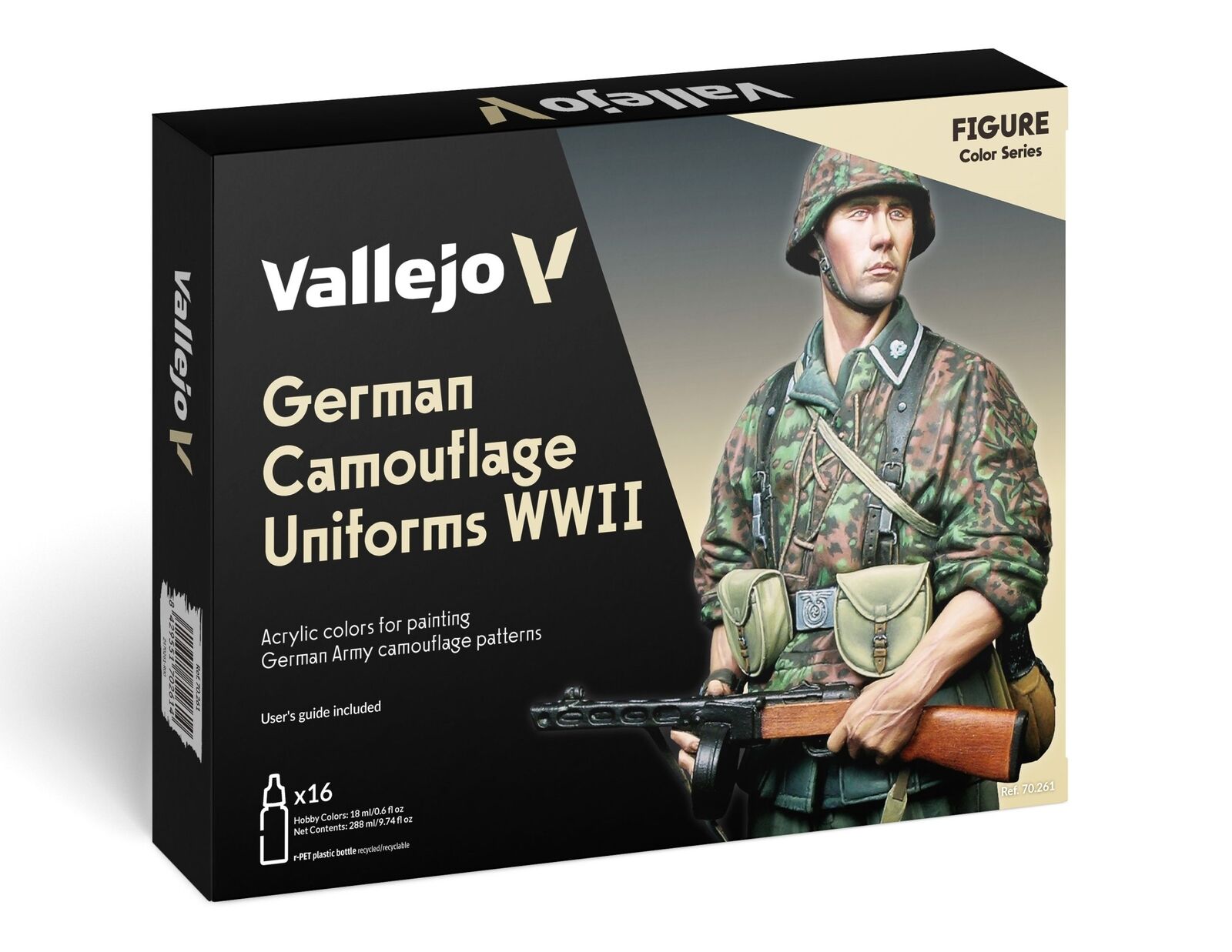Vallejo 70261 GERMAN CAMOUFLAGE UNIFORMS WWII CONFEZIONE 16 COLORI DA 18 ml