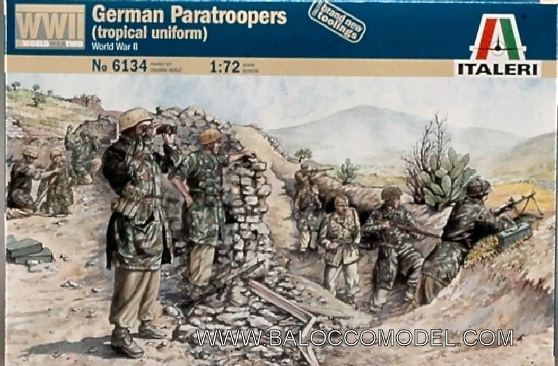 Italeri IT6134 WWII GERMAN PARATROOPERS KIT 1:72 Modellino
