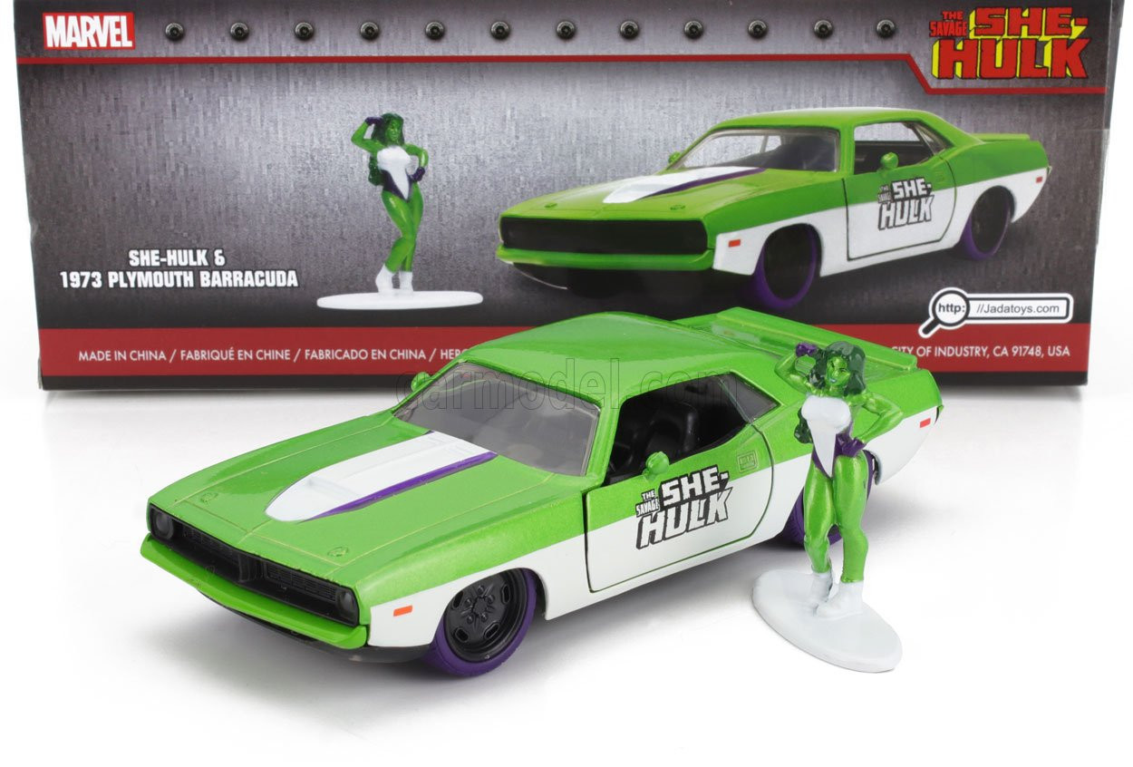 1/32 JADA - PLYMOUTH - BARRACUDA WITH SHE-HULK FIGURES 1973 253223020-34273