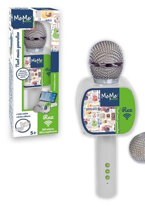 Microfono Bambini Karaoke Wireless con Effetti Sonori e Luci Meme Music 5 Anni+