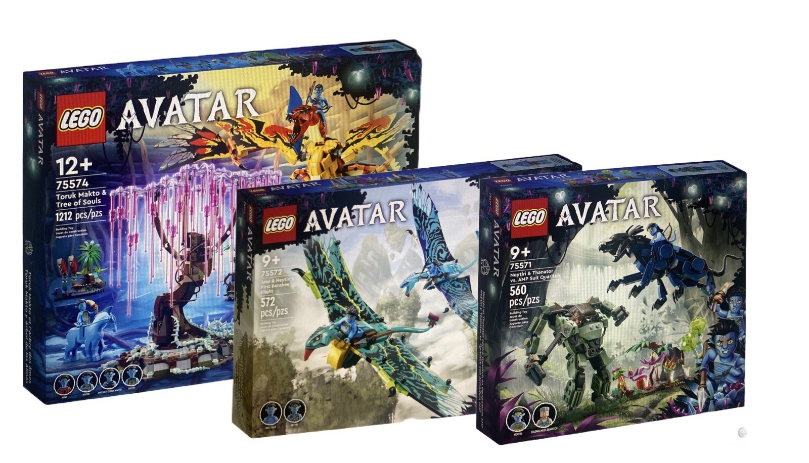 Lotto 3 set LEGO AVATAR  (75571 + 75574 + 75572)