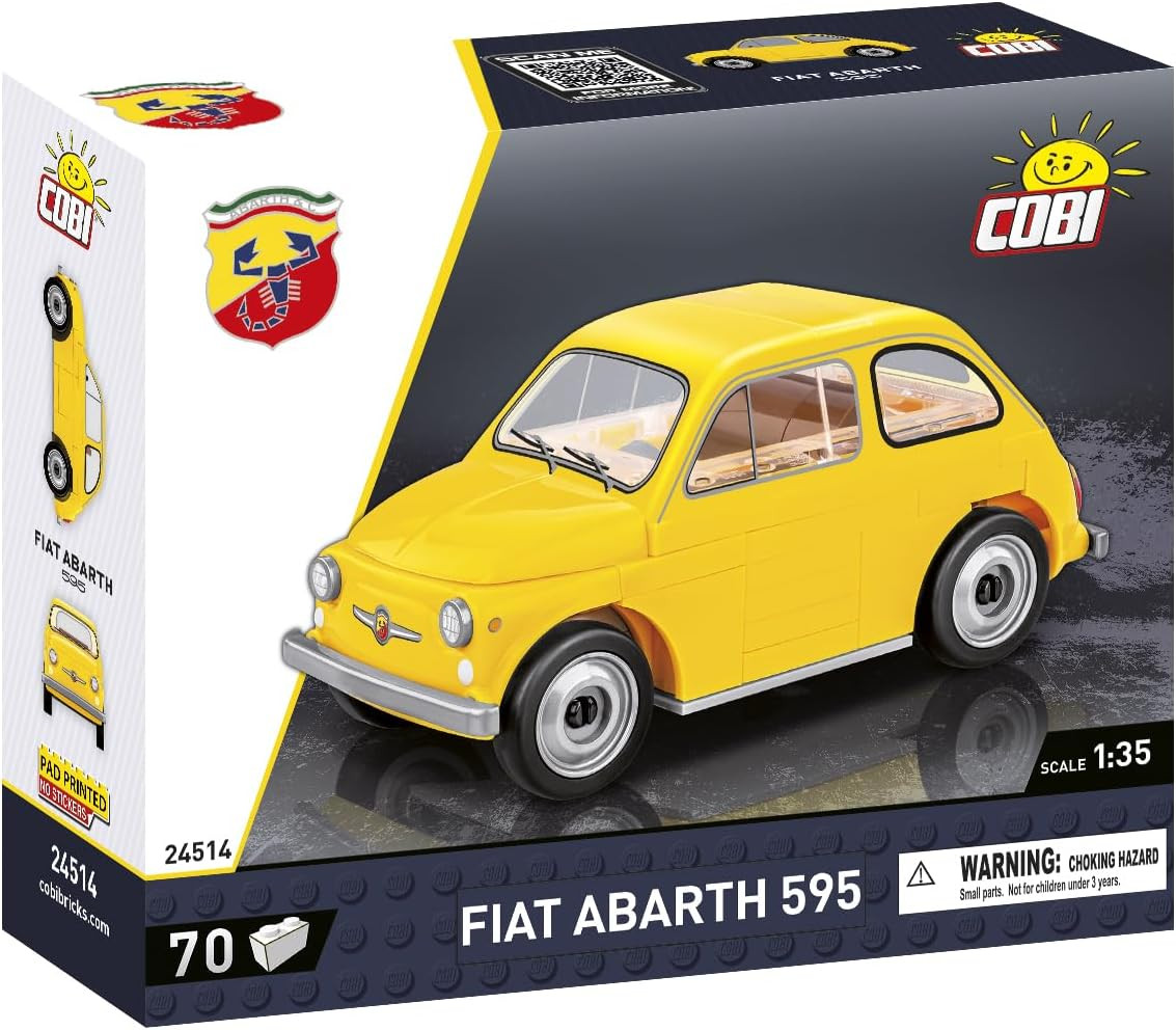 COBI - FIAT 500 Abarth 1965 giallo - 70 pz. - 1/35 - COB24514