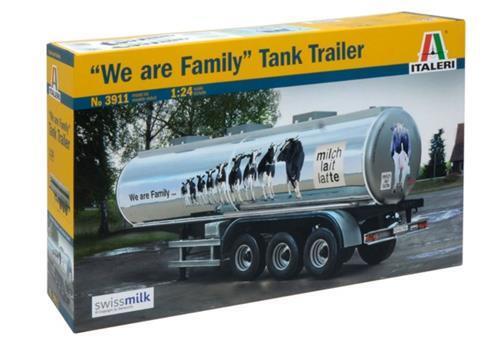1:24 ITALERI Tank Trailer For Truck We Are Familiy Trasporto Latte Kit IT3911