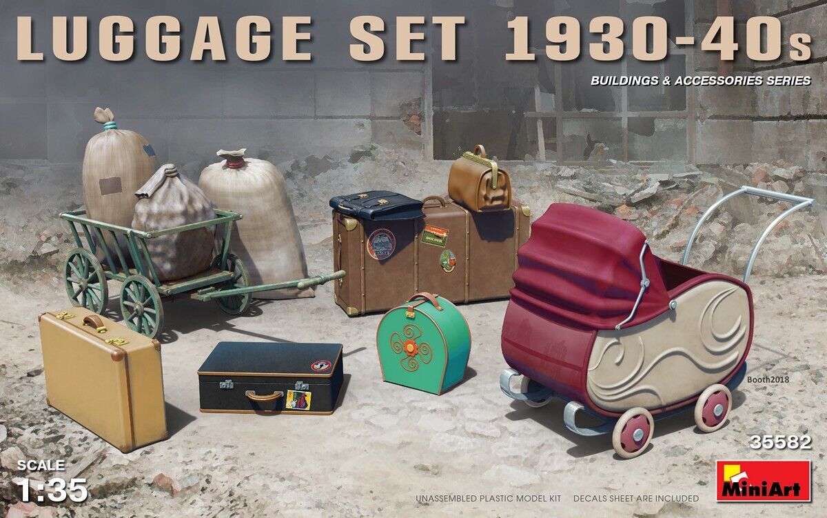 1:35 Miniart Luggage Set 1930-40S Kit MIN35582 Modellino