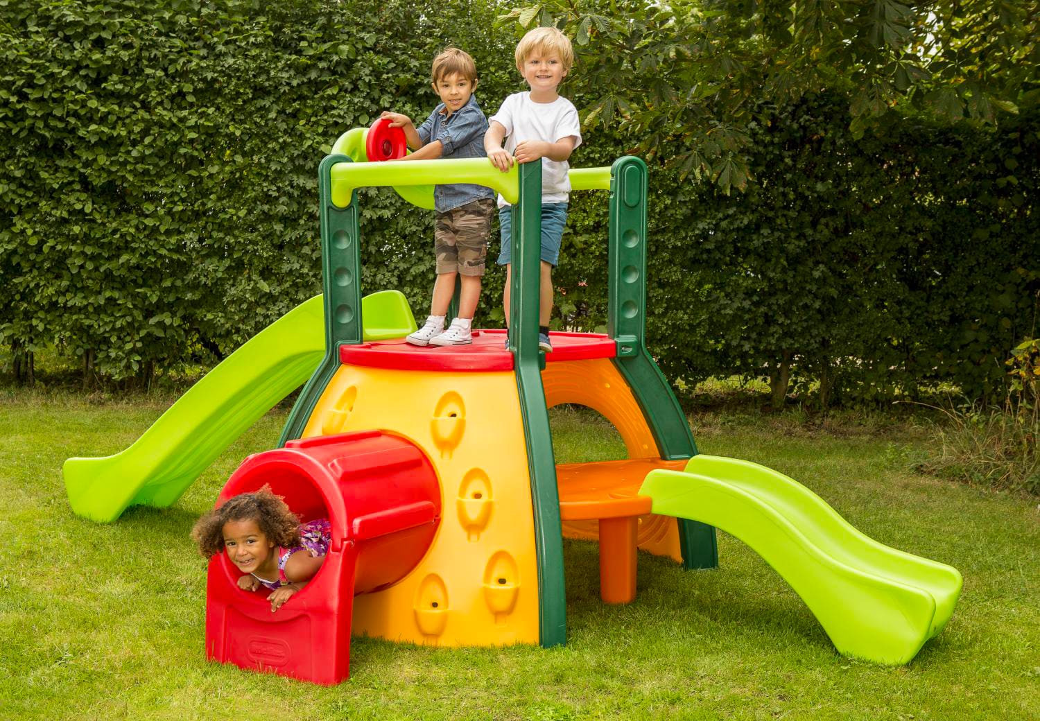 Gioco Bambini Giardino 2 Scivoli 9000445 Double Decker Super Slide Little Tikes