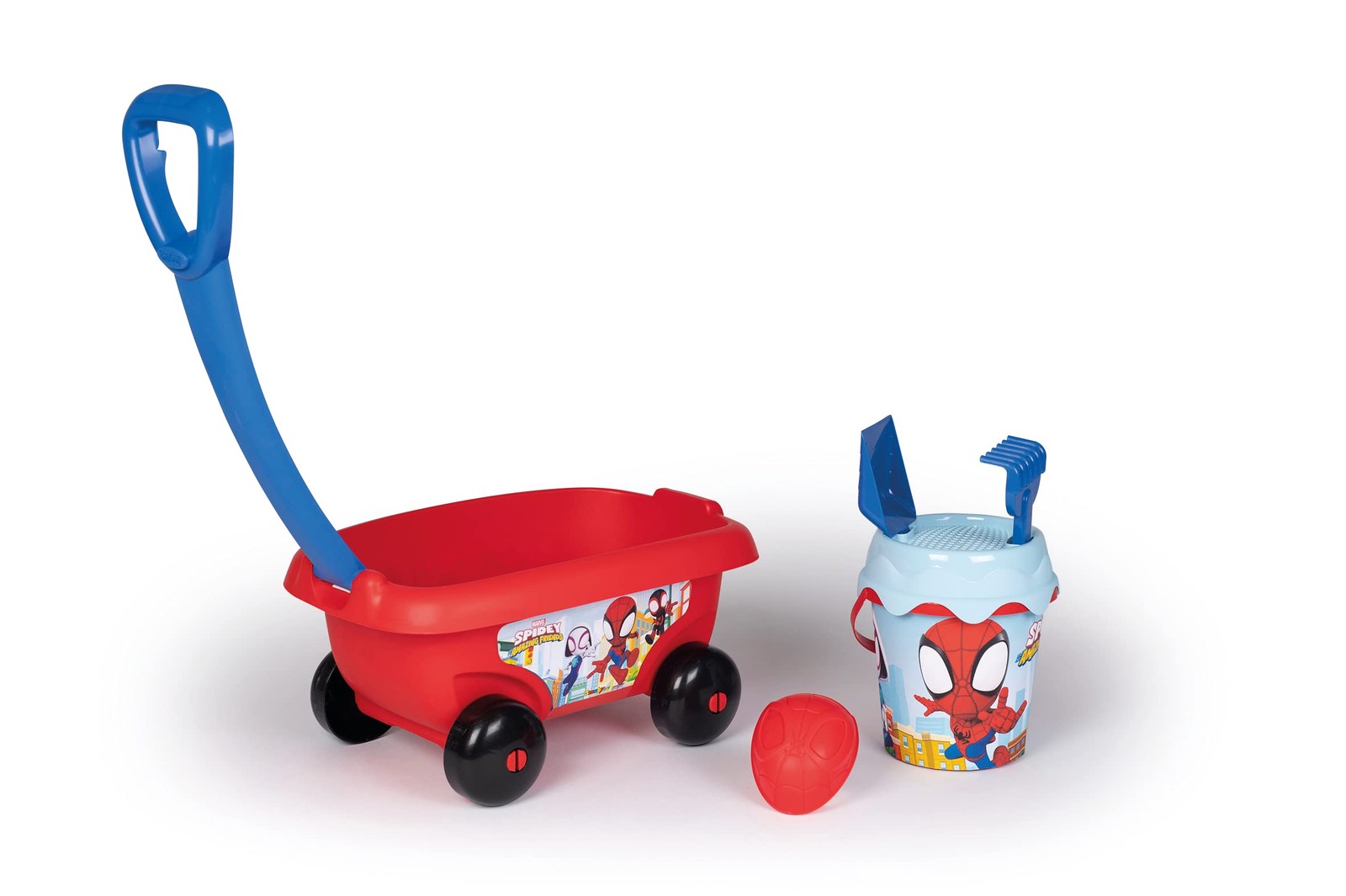 Smoby - Chariot de plage garni Spidey - Fabriqué en France - Pour enfants a part