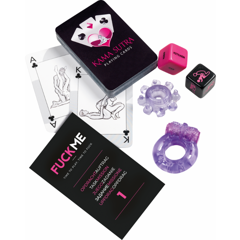 GIOCHI EROTICI PER COPPIA CON CARTE KAMASUTRA ANELLI FALLICI DADI SEX TOYS
