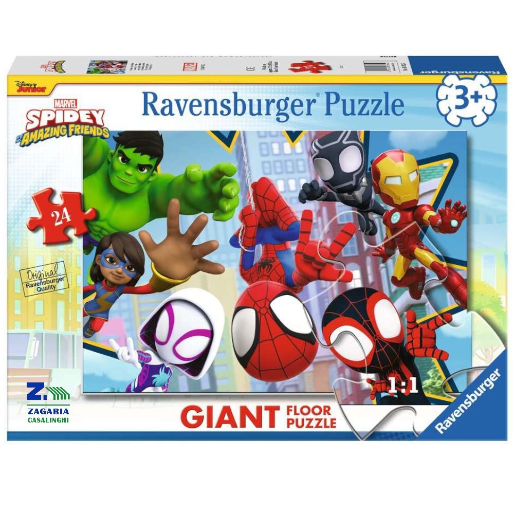 PUZZLE SPIDEY UNA FANTASTICA SQUADRA 24 PZ PER BAMBINI +3 ANNI RAVENSBURGER