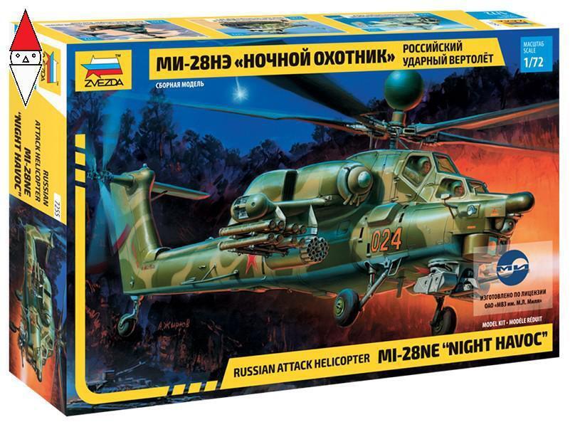 ZVEZDA 1/72 MI-28NE NIGHT HAVOC RUSSIAN ATTACK HELICOPTER