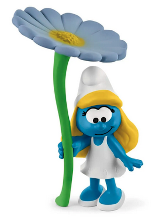 PUFFETTA CON FIORE originale THE SMURFS puffi SCHLEICH in resina 20828 età 3+