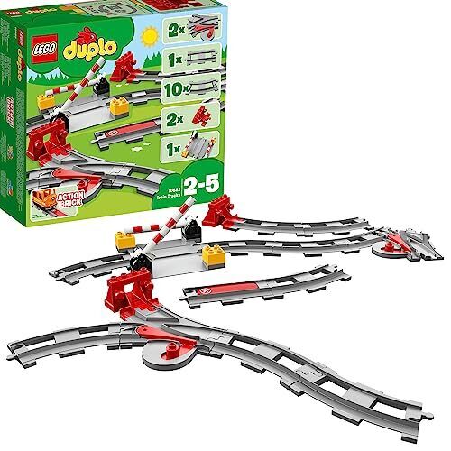 LEGO Duplo Treno Pista Attraversando Set 10882 33-pieces Plastica Blocco Toy New