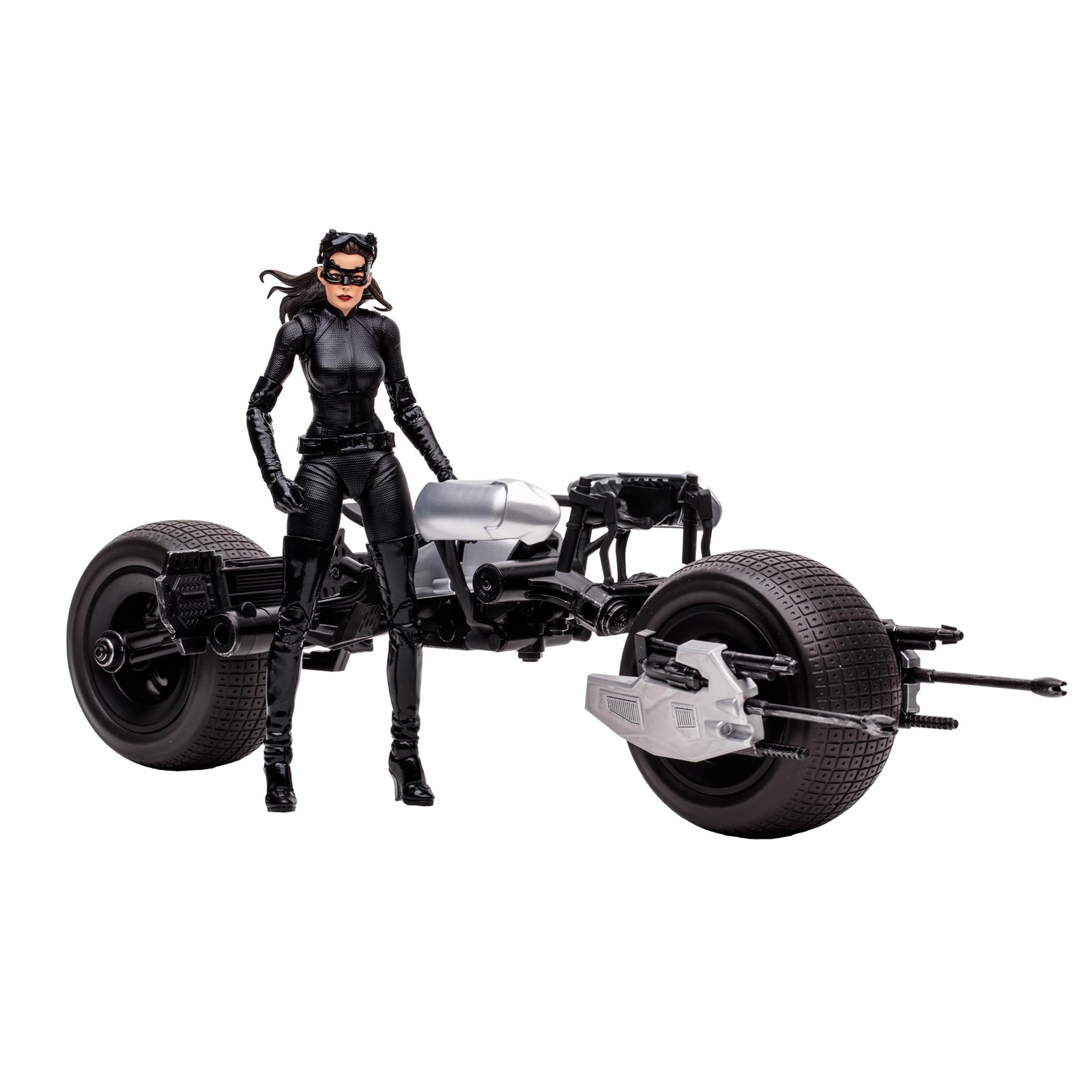 McFarlane Toys TM15734 Batman Catwoman Batpod, Nero, 7 inch
