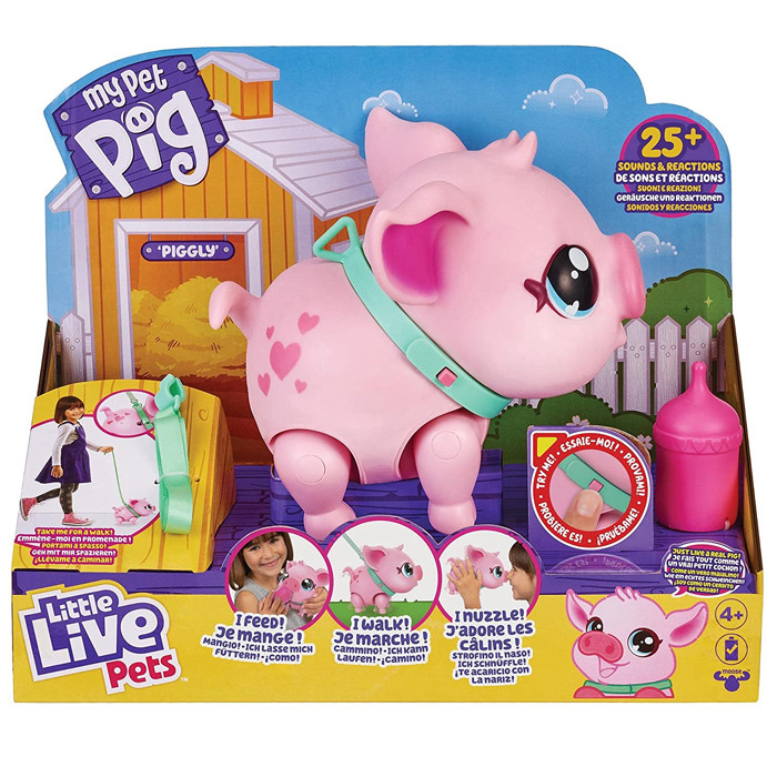 MY PET PIG LITTLE LIVE PETS PIGGLY MAIALINO INTERATTIVO MANGIA CAMMINA ANNUSA GI