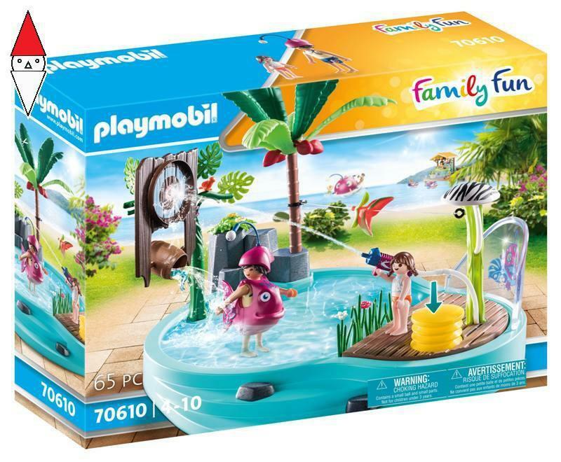 COSTRUZIONE PLAYMOBIL PISCINA CON GIOCHI D ACQUA