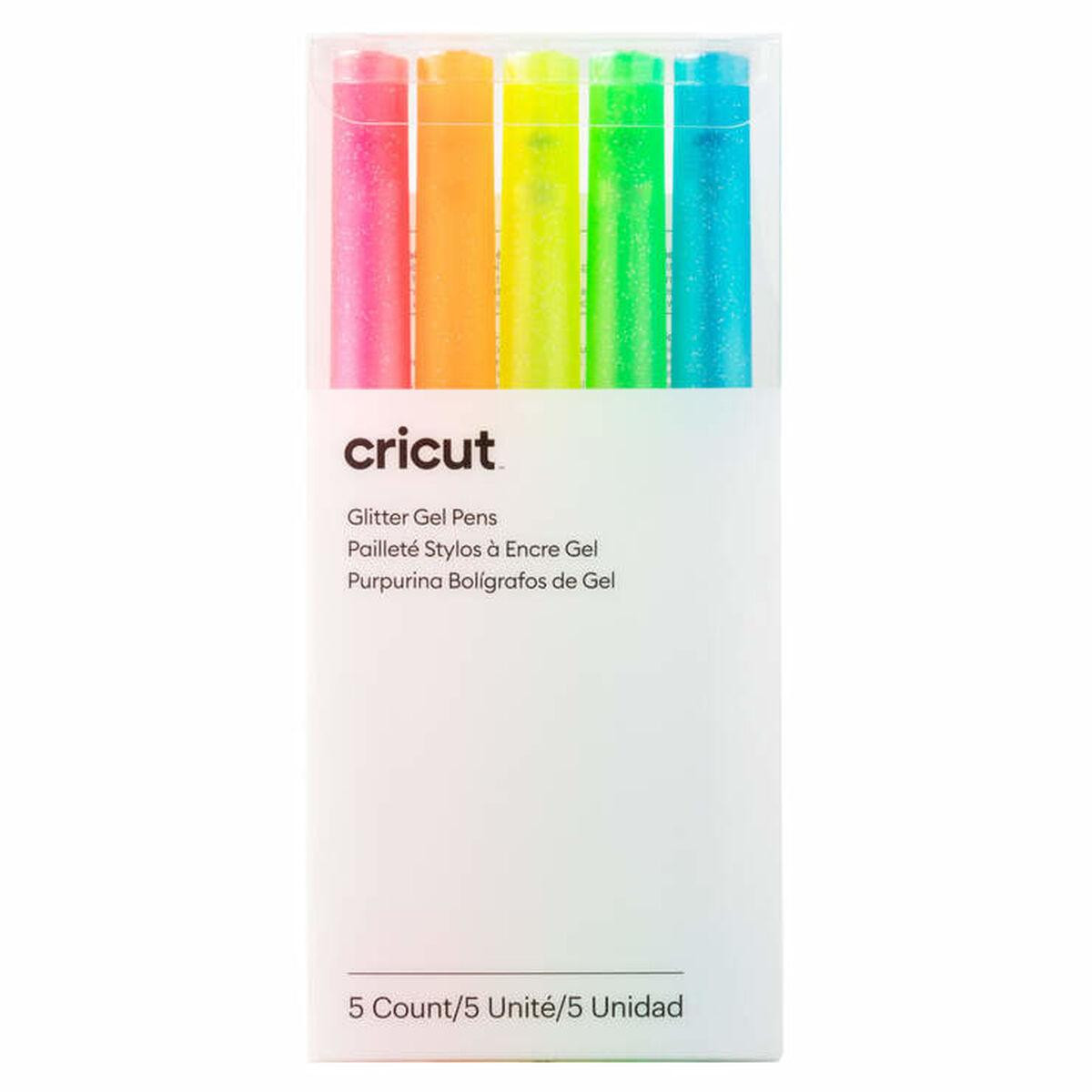 Penna gel Cricut GLITTER NEON Multicolore 0,8 mm (5 Unità )